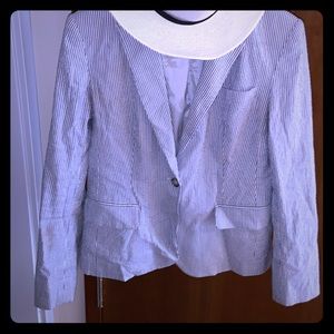 Theory Seersucker blazer